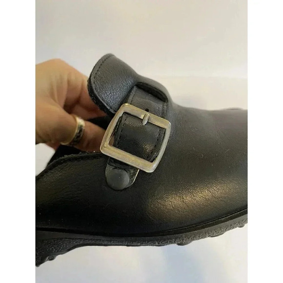 Rohde Women’s Black Leather Mules Clogs Shoes Sz EU39 US8.5 Slip On lined - Picture 8 of 12
